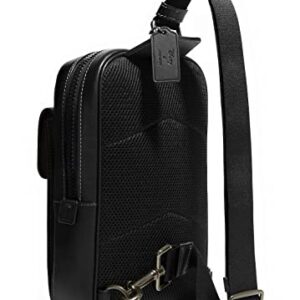COACH Track Pack Fashion Backpack Daypack In Signature Canvas Leather (QB/Charcoal/Black Multi With Patches - Villains)