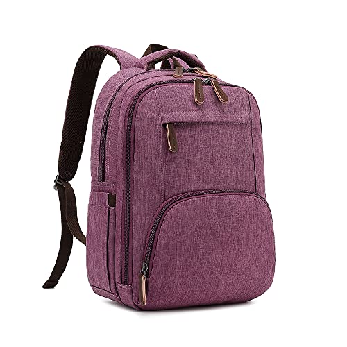 Business Laptop Backpack for Men Women, Travel Backpack Airline Approved, Work College School Backpack with Multi Pocket (Purple)