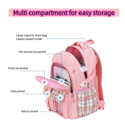 Girls Backpacks 15.6 Inch Laptop School Bag College Backpack Travel Daypack Large Bookbags for Teens Girls College Women Students (Purple)