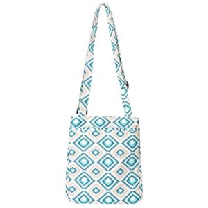 KAVU Keeper Semi Padded Sling Canvas Crossbody Bag - Sunset Diamond