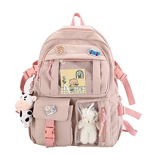 MAEHARRT Kawaii Backpack with Kawaii Pin and Accessories Kawaii Backpack for School Aesthetic Backpack Girls Backpacks Back to School Backpacks Cute Backpack