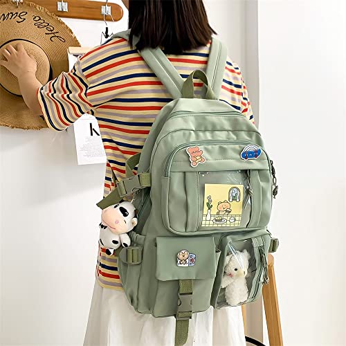 MAEHARRT Kawaii Backpack with Kawaii Pin and Accessories Kawaii Backpack for School Aesthetic Backpack Girls Backpacks Back to School Backpacks Cute Backpack