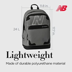 Concept One New Balance Laptop Backpack, Legacy Travel Bag for Men and Women, Grey, One Size