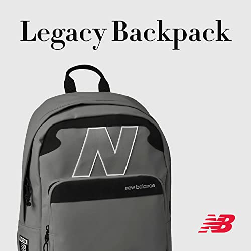 Concept One New Balance Laptop Backpack, Legacy Travel Bag for Men and Women, Grey, One Size