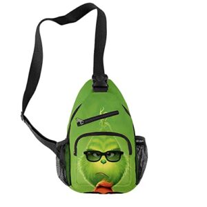 grinch (merry grinchmas) crossbody bag fashion daypack one-shouldered backpack