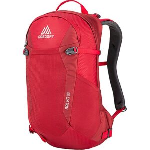gregory mountain products men’s salvo 18 liter backpack, tango red, one size