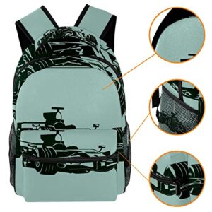 OELKDJFHD Vintage Race Car Backpacks for Girls Boys, Elementary School Book Bags Travel Work Daypack, 29.4x20x40cm/11.5x8x16 in