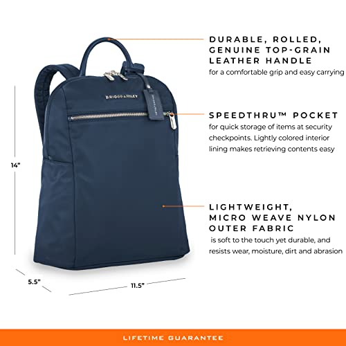 Briggs & Riley Rhapsody-Slim Backpack, Navy, One Size