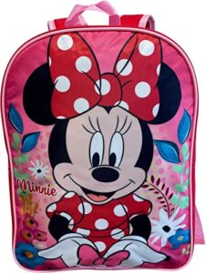 ruz minnie mouse 15″ school bag backpack (red-pink)