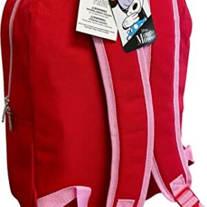 Ruz Minnie Mouse 15" School Bag Backpack (Red-Pink)