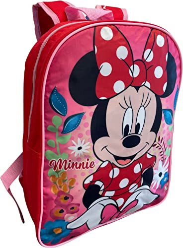 Ruz Minnie Mouse 15" School Bag Backpack (Red-Pink)