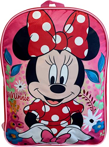 Ruz Minnie Mouse 15" School Bag Backpack (Red-Pink)