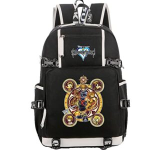 kingdom backpack hearts backpack school bag bookbag laptop backpacks (black 1), one size