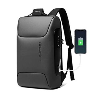 NYF3UFA Travel Laptop Backpack, Business Anti Theft Slim Durable Laptops Backpack with USB Charging Port, 15.6 Inch Notebook(Black)