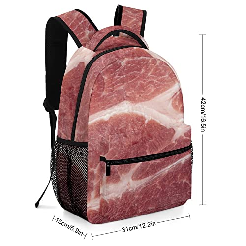 Beef Backpack Print Work Leisure Schoolbag Adjustable Practical Men And Women Universal Laptop Backpack