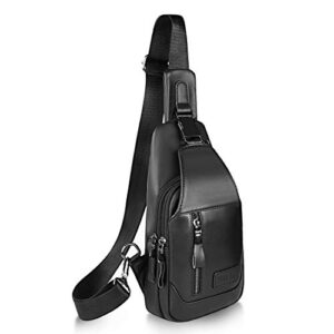leather sling bag purse chest shoulder backpack,crossbody bags for men outdoors