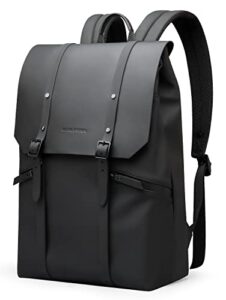 vintage backpack school college versatile book bag fits 15.6 inch laptop for men&women classy daypack office work mochila knapsack