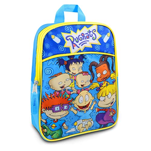 Nick Shop Nicktoons Rugrats Mini Backpack For Kids,Bundle With 11 inch Rugrats School Bag and Stickers (Rugrats Reptar School Supplies Set)