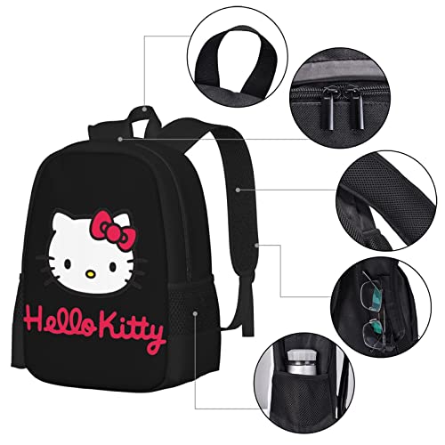 Hipeya Pink Backpack For Teens, Cute Anime Large Capacity Daypack Casual Travel Bag Youth With Storage, One Size