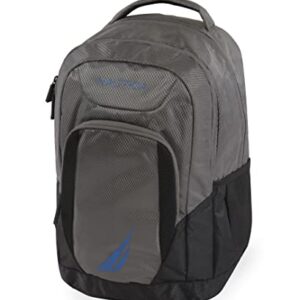 Nautica Sail Laptop Backpack, Grey/Blue, One Size