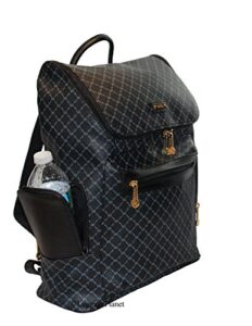 rioni top loading cambridge travel daypack backpack unisex – signature black
