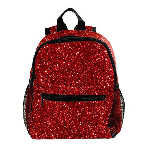 Cute Fashion Mini Backpack Pack Bag Red Glitter Sequins Pattern