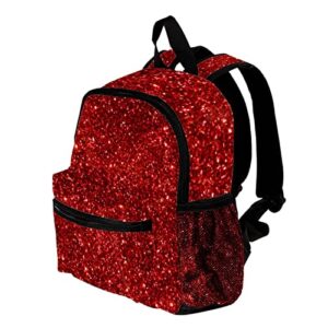 Cute Fashion Mini Backpack Pack Bag Red Glitter Sequins Pattern