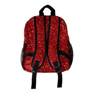 Cute Fashion Mini Backpack Pack Bag Red Glitter Sequins Pattern