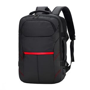 men’s waterproof usb charging male laptop casual travel bag, 36-55l flight approved carry on backpack, allow 15.6” laptop (1pcs)