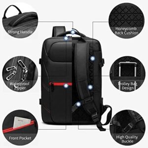 Men's Waterproof USB Charging Male Laptop Casual Travel Bag, 36-55L Flight Approved Carry on Backpack, Allow 15.6'' Laptop (1pcs)