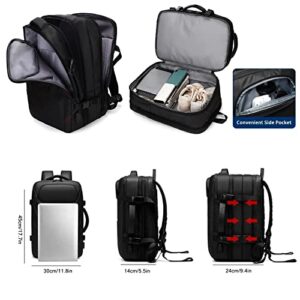 Men's Waterproof USB Charging Male Laptop Casual Travel Bag, 36-55L Flight Approved Carry on Backpack, Allow 15.6'' Laptop (1pcs)