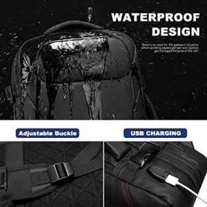 Men's Waterproof USB Charging Male Laptop Casual Travel Bag, 36-55L Flight Approved Carry on Backpack, Allow 15.6'' Laptop (1pcs)