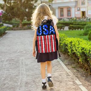 Back to School - Travel Hiking Bag & Day Pack Gym Outdoor Hiking Bag Big Capacity Backpack Cool USA American Flag Art Casual College School Daypack for Men Women Girls Boy