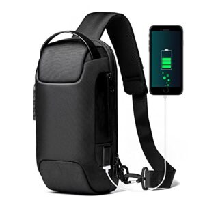 konelia anti-theft sling chest bag backpack waterproof crossbody shoulder bag travel casual daypack with usb charge port