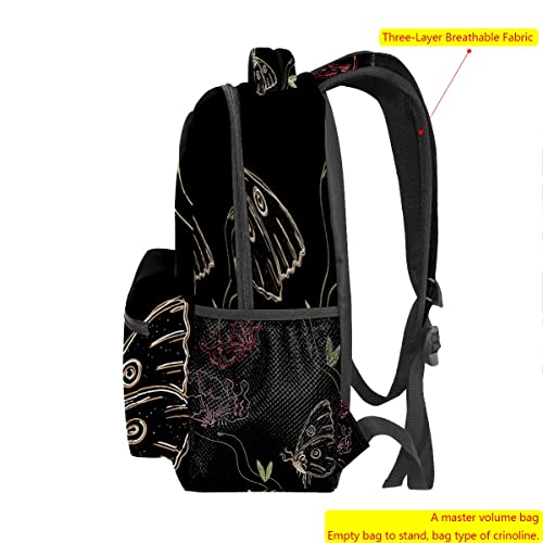 NO Butterfly Graffiti Backpack School Book Bag Laptop Backpacks Travel Hiking Camping Day Pack