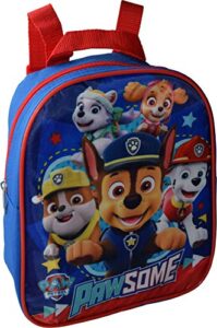 nickelodeon paw patrol boy’s 10″ mini backpack blue-red
