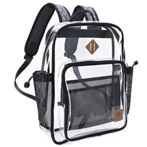 extra thick clear backpack, transparent school book bag boys and girls, see through bags for for adults, tpu bookbags