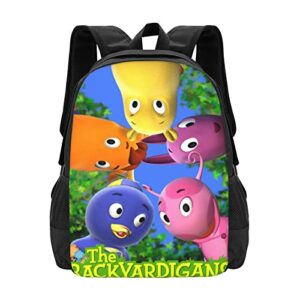 pobecan the anime backyardigans backpack laptop backpack school daypack book bag travel bag for men women boys girls