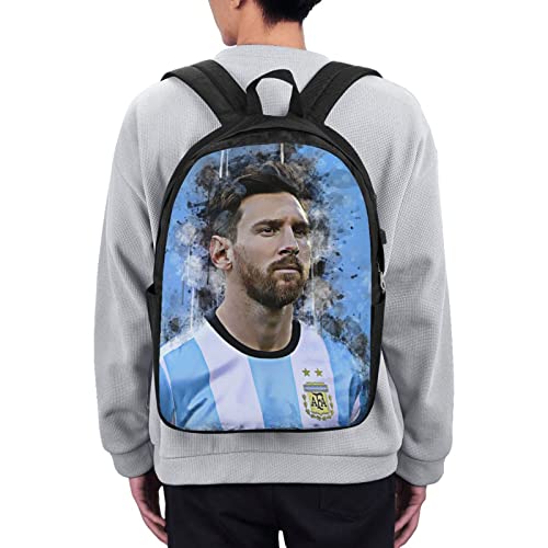 King Of Argentina #10 Messi Classic 17 Inch Laptop Backpack Large Capacity College Backpacks School Bookbags For Women Men