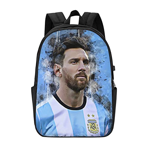 King Of Argentina #10 Messi Classic 17 Inch Laptop Backpack Large Capacity College Backpacks School Bookbags For Women Men