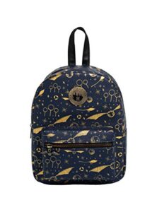 harry potter navy & gold quidditch mini backpack