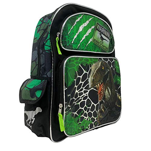 Dinosaurs 16" Large"WARNING BEWARE OF RAPTORS" Backpack