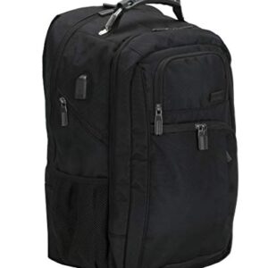 Rockland Professional USB Laptop Backpack, Black, Large