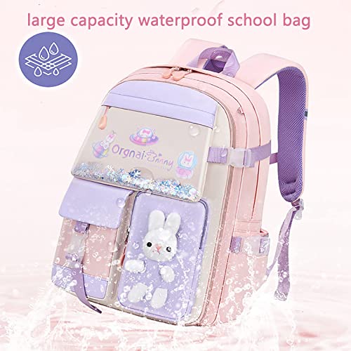 Bunny Backpack, Bad Bunny Backpack For Girls, Cute Large Capacity Waterproof Kawaii Backpack For School (blue, large)