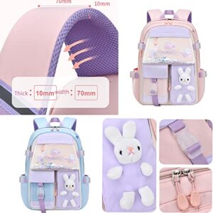 Bunny Backpack, Bad Bunny Backpack For Girls, Cute Large Capacity Waterproof Kawaii Backpack For School (blue, large)