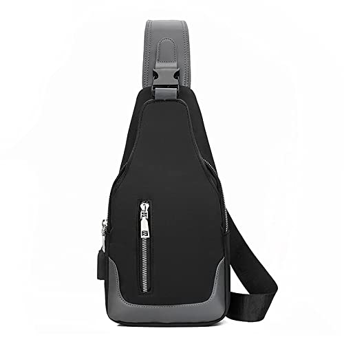 Sling Backpack for Men Women Bag Small Waterproof Crossbody Shoulder Chest Daypack with USB Charging Port for Travel Hiking Sport Casual