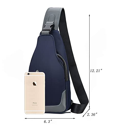 Sling Backpack for Men Women Bag Small Waterproof Crossbody Shoulder Chest Daypack with USB Charging Port for Travel Hiking Sport Casual