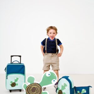 Lassig Kids Backpack for Kindergarten or Pre-School with Chest Strap, Name Badge and Drink Bottle Holder, Wildlife Turtle