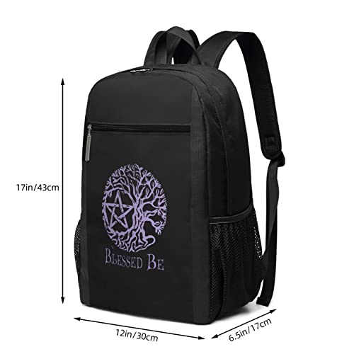 Wiccan & Pagan Sacred School Backpack 17 Inch Laptop Backpack Travel Essential