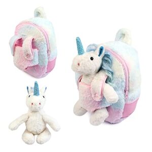 Funday Long Hair Unicorn Kids Backpack with Removable Wheel backpack for girls and boys